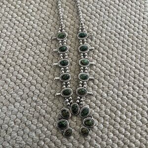 Navajo inspired squash blossom necklace
